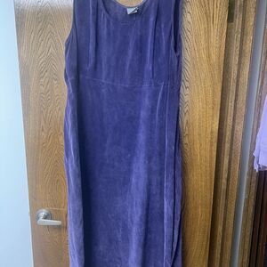 Purple Sheath Midi Dress with Scoop Neck